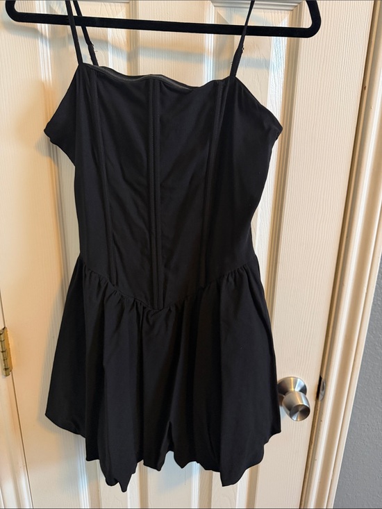 julia by love J Dresses & Skirts - Little Black Spaghetti Strap Skater Bubble Dress